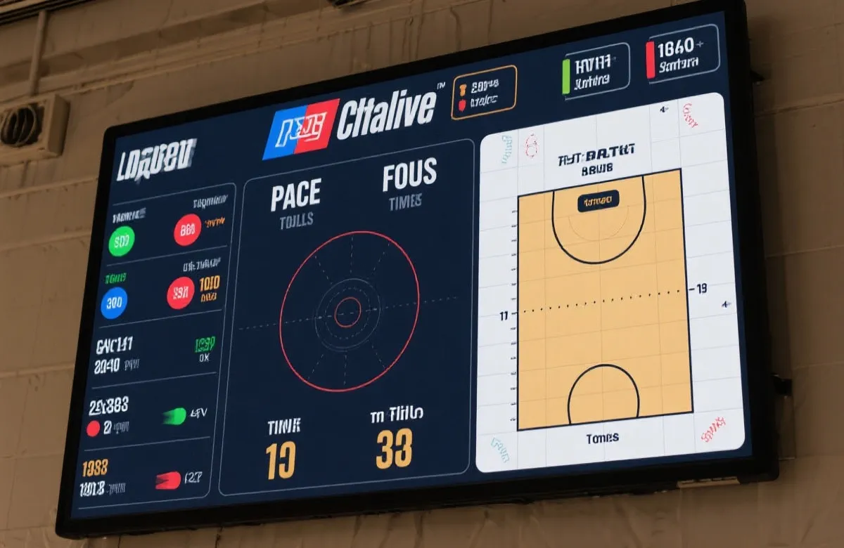 实时篮球数据面板